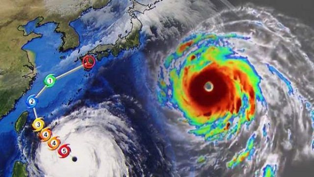 추워진 날씨에 제30호 태풍「참피」시속 198km 강풍…주말 한반도 영향은
