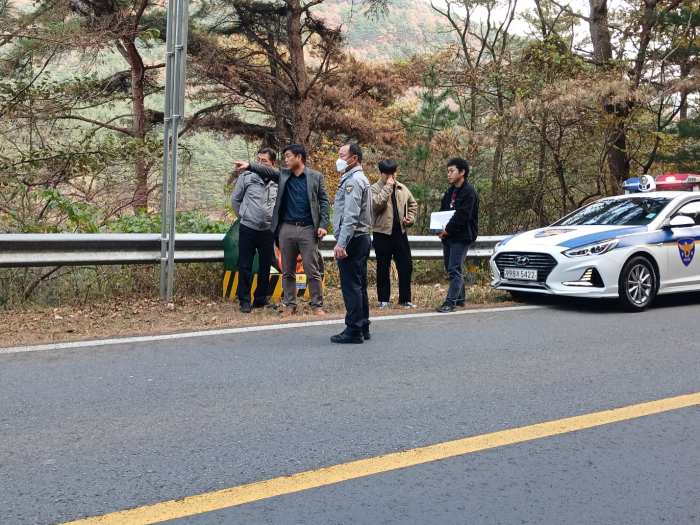사천경찰서, 지역 「상습 결빙구간 관계기관 교통안전점검」 실시