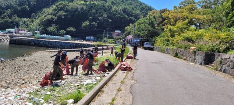 육군 제 8972부대, 삼동면 해안변 대민지원
