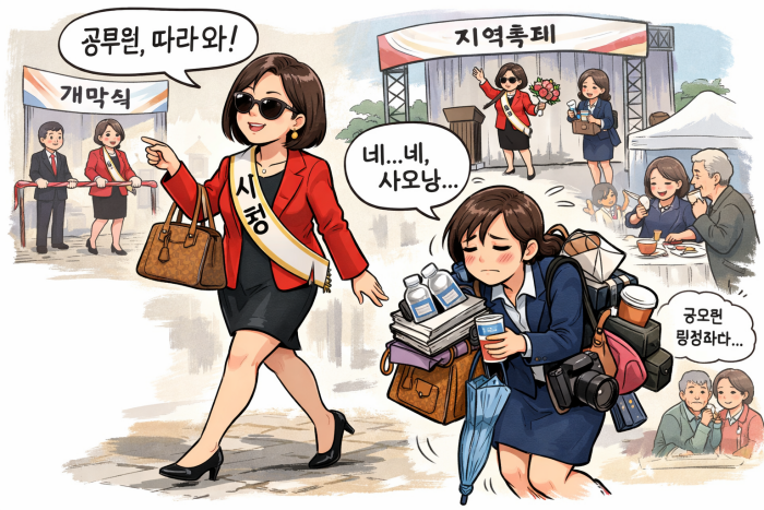 사천시장 부인,「갑질 행위 일탈 점입가경…」