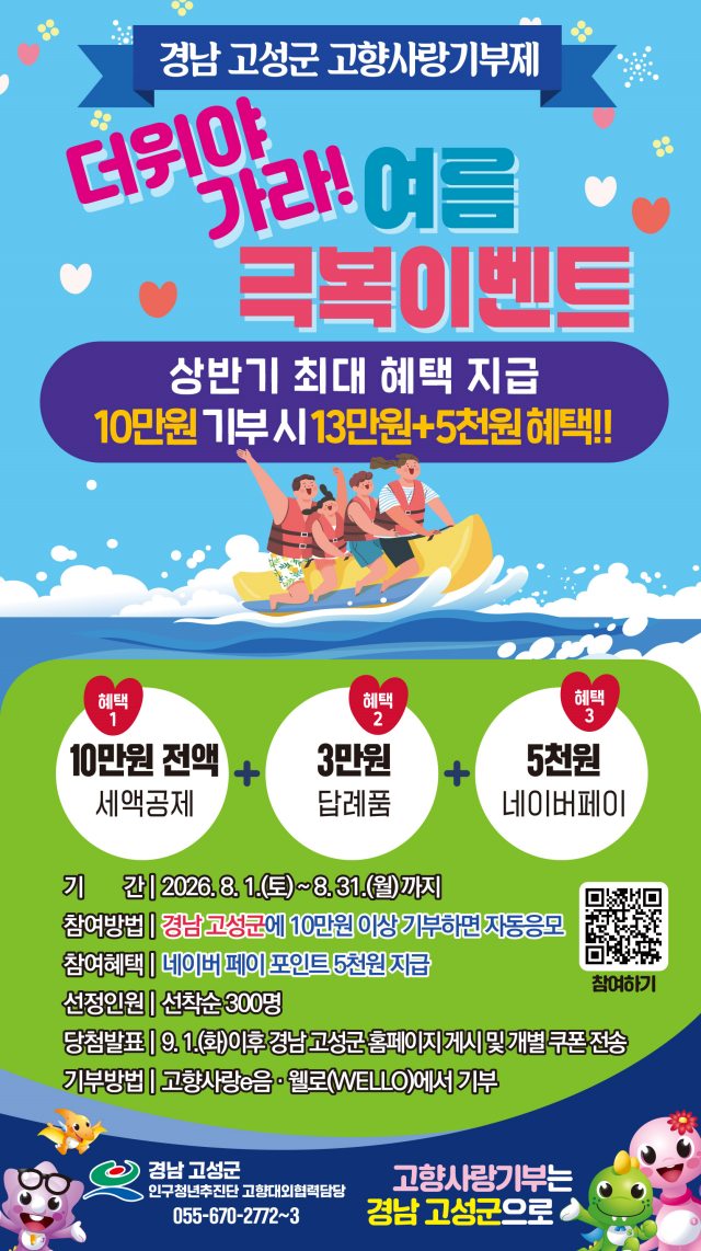 경남「고성에 전한 마음」, 군민의 내일을 바꾸다