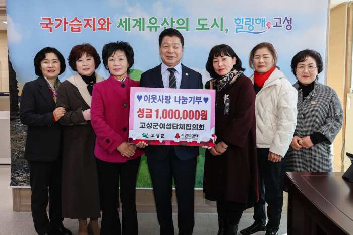 경남 고성군여성단체협의회, 이웃돕기 성금 기탁