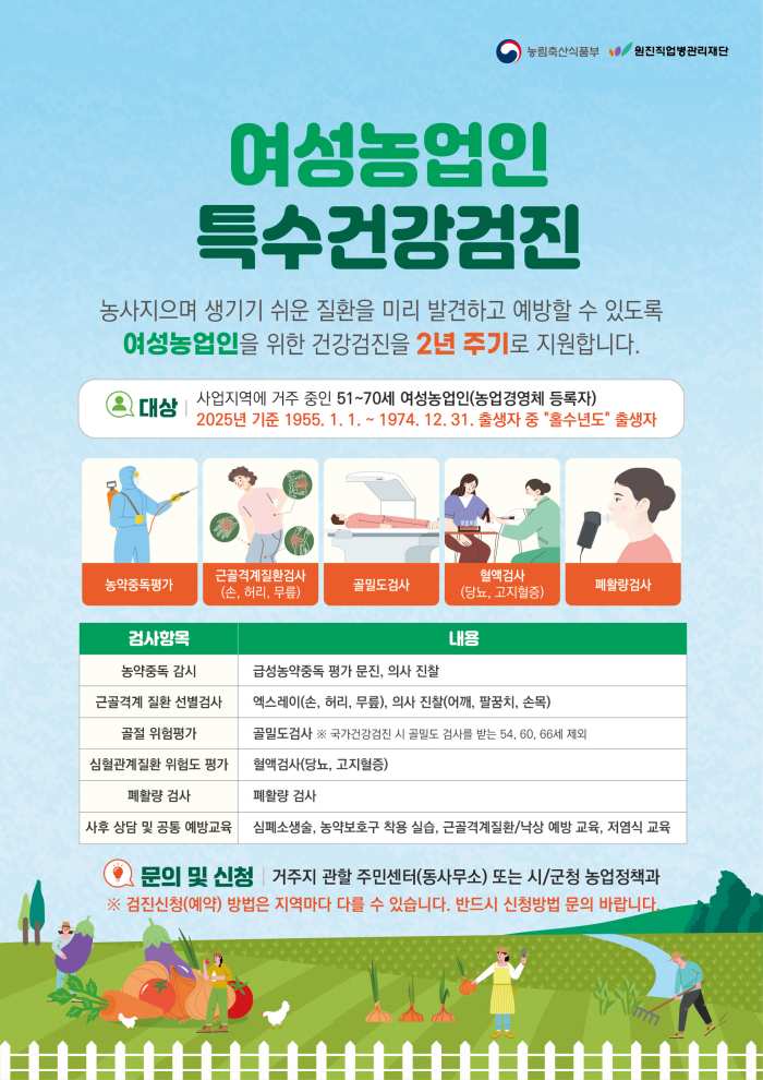 경남 고성군 여성농업인 특수건강검진사업 본격추진