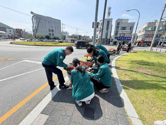 경남 밀양시 내이동, 여름꽃 식재로 활기차고 아름다운 거리 조성