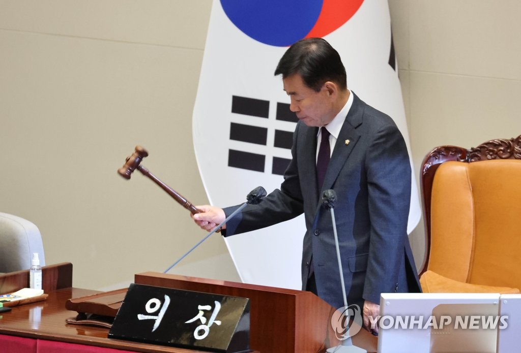 김의장 『「이상민 탄핵안」오늘 상정…대정부질문 후 표결』