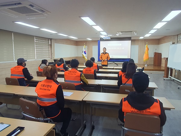 사천소방서, 1분기 신임 의용소방대원 임명 전 사전교육 실시