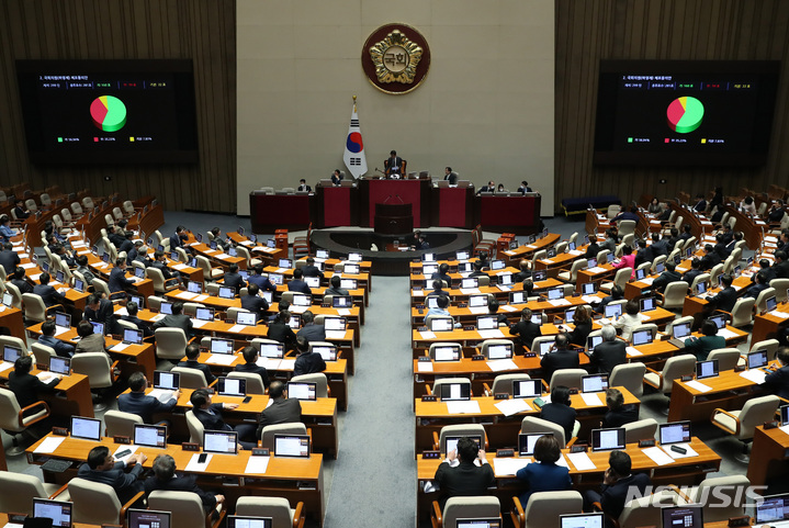 與 「하영제 체포안 국회 본회의서 가결」…민주당, 상당수 찬성표