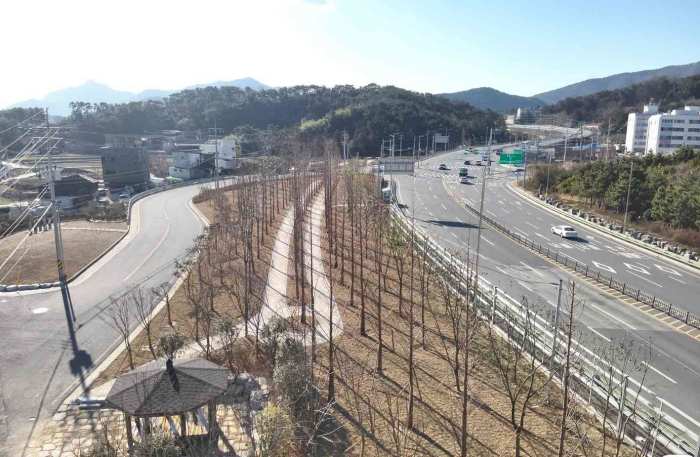 경남 남해군, 미세먼지 차단나무 1만3000그루 식재… 1만8000㎡ 도시숲 조성