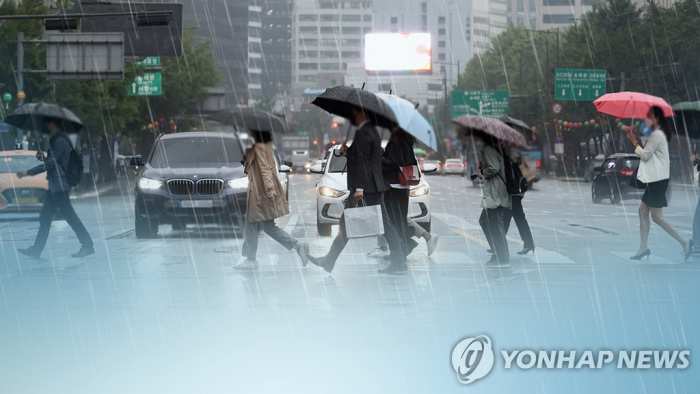 장마 시작…수도권 등 시간당 30∼50㎜ 강한 비
