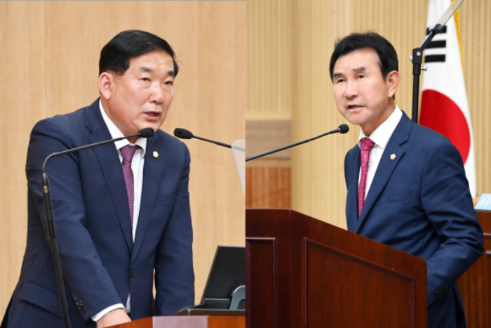 제9대 사천시의회 후반기 「의장 김규헌· 부의장 전재석 선출」