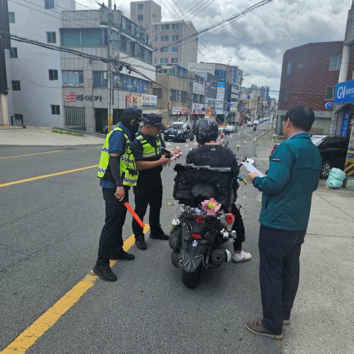 경남 밀양시, 이륜자동차 미신고 운행 합동단속 실시